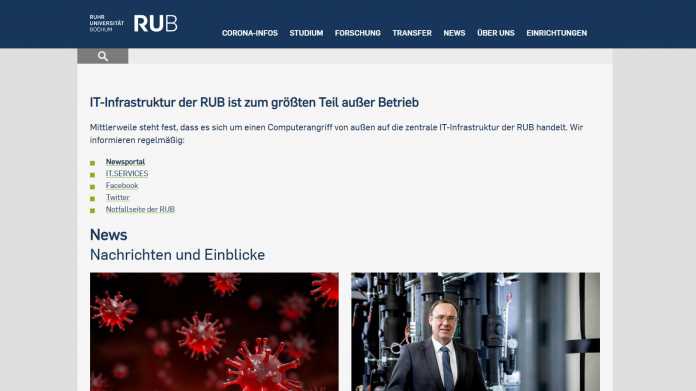 Ruhr-Universität Bochum: Hackerangriff legt Teile der IT-Infrastruktur lahm