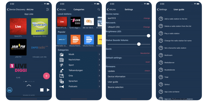 Lautsprecher mit AirLino lassen sich auch per App einrichten und ansteuern.