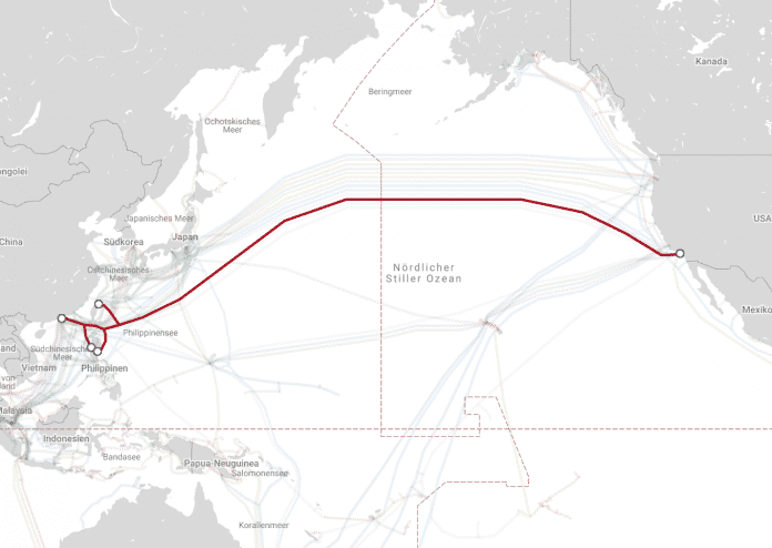 Der geplante Verlauf des Pacific Light Cable Network