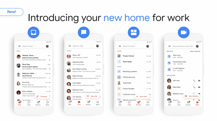 Google integriert Chat, Rooms und Meet in Gmail für G-Suite-Nutzer