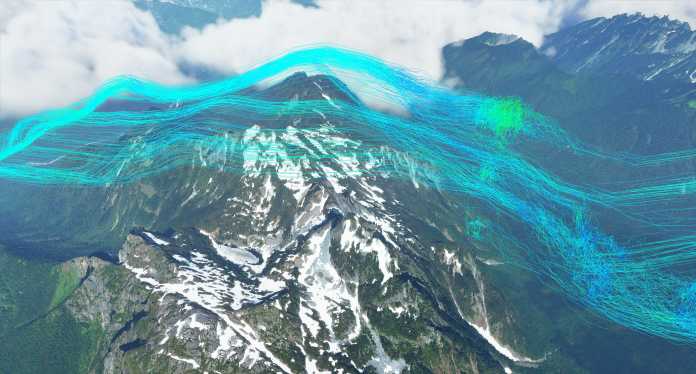 Microsofts Flight Simulator simuliert nicht nur das Fliegen, sondern auch Luftströmungen, Wolkenbewegungen und das Wetter.