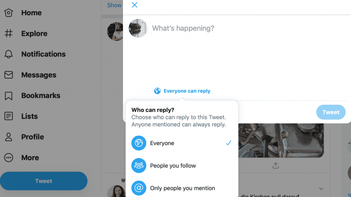 Conversation Settings: Twitter gibt Funktion für Antwort-Optionen frei