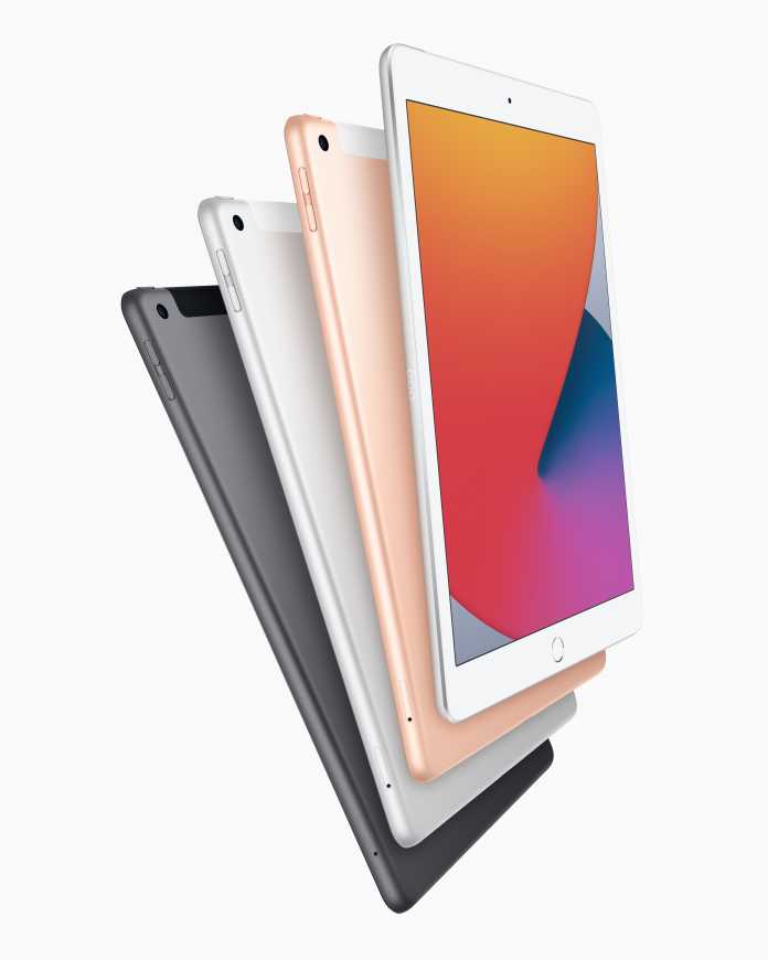 Das iPad der achten Generation gibt es in den Farben Space Gray, Silber und Gold.