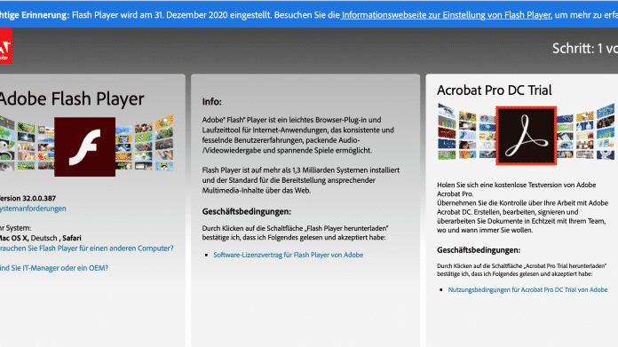 Es Wird Nochmal Kritisch Adobe Aktualisiert Flash Player Vor Supportende Heise Online