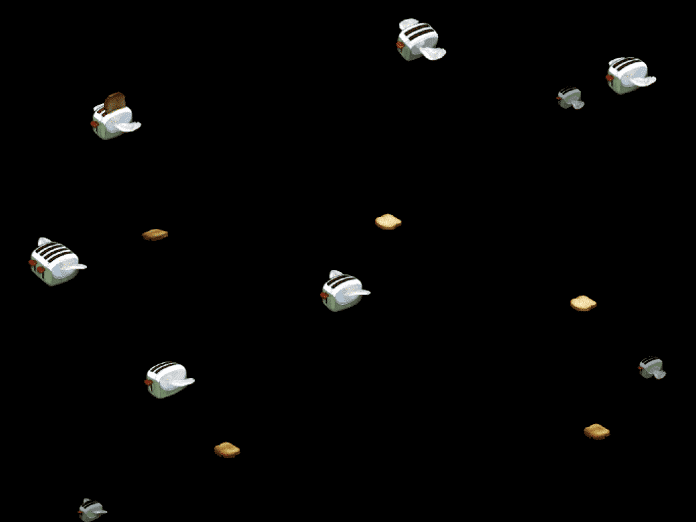 Ikone einer neuen Software-Gattung: Die fliegenden Toaster von Berkeley Systems After Dark läuteten den Screensaver-Boom ein.