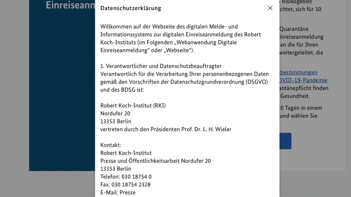 Einreise-Anmeldung für Corona-Risikogebiete: fehlerhafte ...