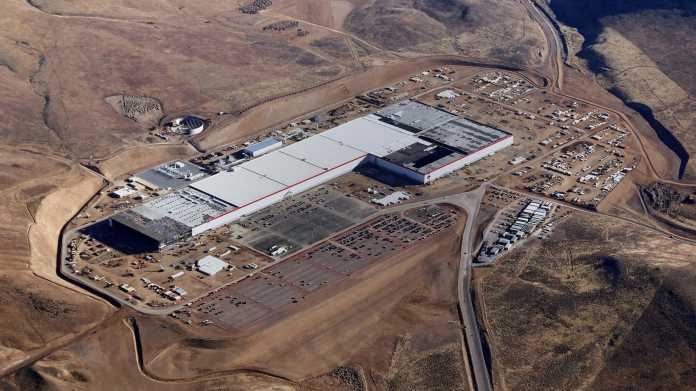Luftaufnahme der Tesla-Gigafactory in Nevada
