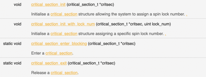 Die Funktionen der Critical Sections gestatten das Anlegen geschützter kritischer Codeabschnitte