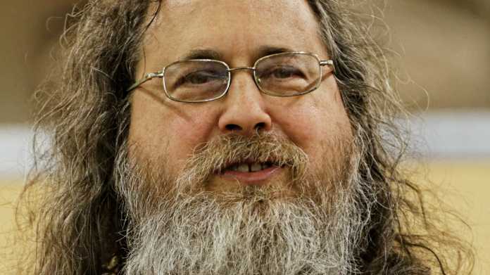 Richard Stallman am Mikrofon