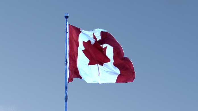Wehende Flagge Kanadas