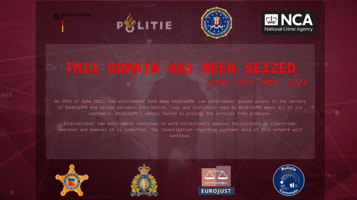 Hinweis "This Domain Has Been Seized"