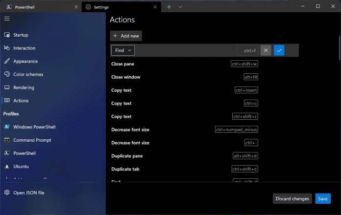Windows Terminal Preview 1.10: Shortcuts erstellen