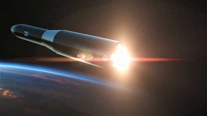 Tispace-Rakete in der 3D-Simulation