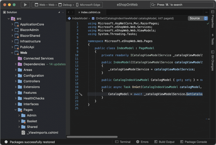 Visual Studio 2022 for Mac Preview 1: Dark Theme