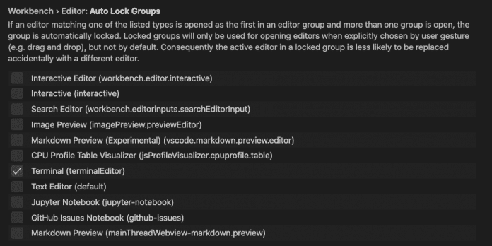 Editor-Gruppen sind in Visual Studio Code 1.61 automatisch verschließbar.