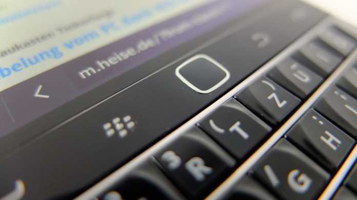 Detailaufnahme eines Blackberry Classic