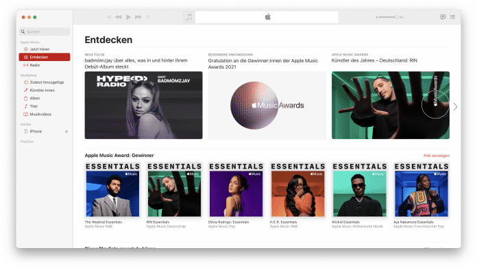 Apple Music in macOS 12