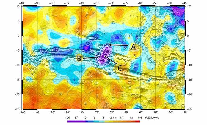 Impacto del gas tropical en Marte: descubra el agua en el valle más grande del sistema solar