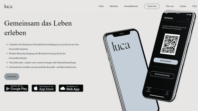 Luca-App Homepage