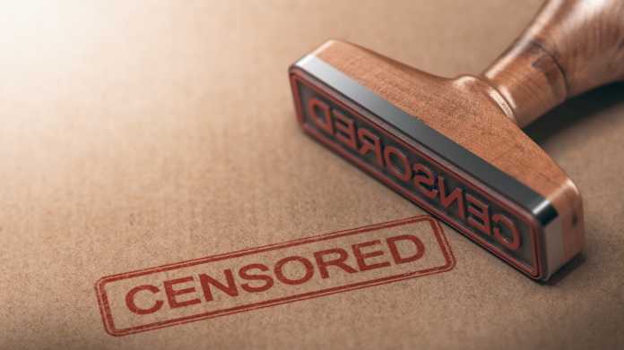 Stempel mit Schriftzug "Censored"