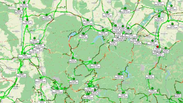 , Bild: Cellmapper / OpenStreetMap