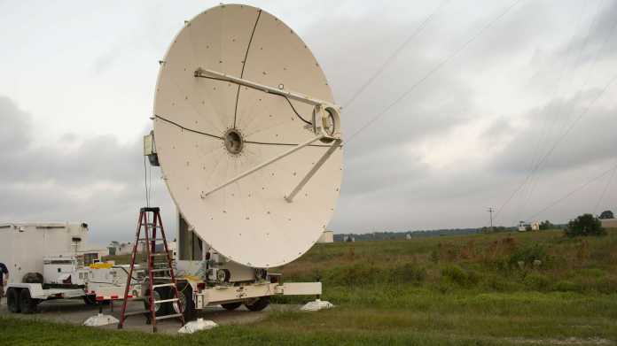 Die Sendeantenne, mit der bei SCOPE-M über ein Kilowatt Gleichstrom über einen Kilometer übertragen wurde.