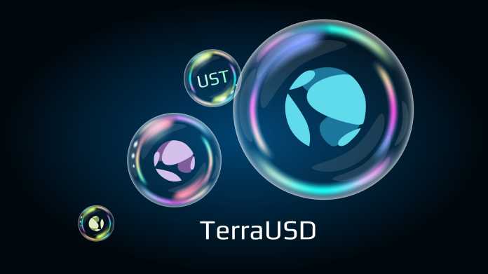 Stablecoin,Terrausd,Ust,Token,Symbol,In,Soap,Bubble.,Cryptocurrency,Price