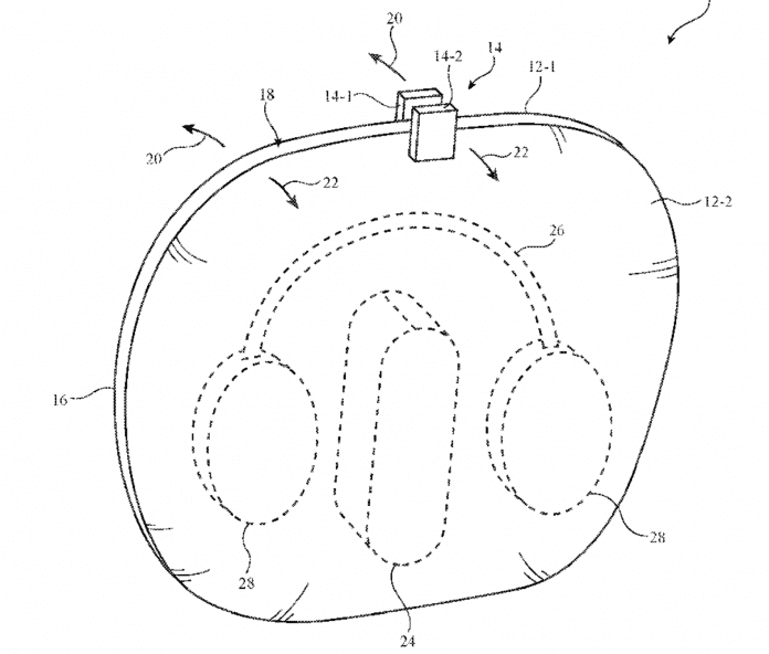Patentzeichnung für das AirPods Max Case