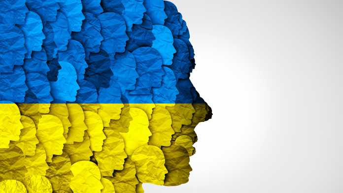 Waving,National,Flag,Of,The,Ukraine.,Concept,For,Information,Technology