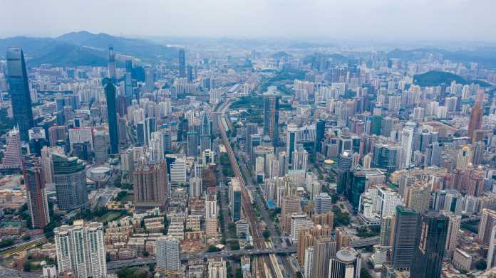 2021,Aug,01,shenzhen.aerial,View,Of,Shenzhen,,China.