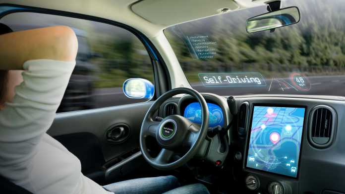 Cockpit,Of,Autonomous,Car.,A,Vehicle,Running,Self,Driving,Mode