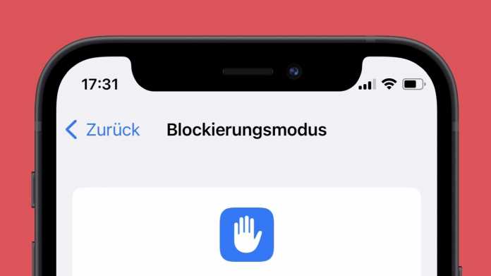 Blockierungsmodus auf iPhone