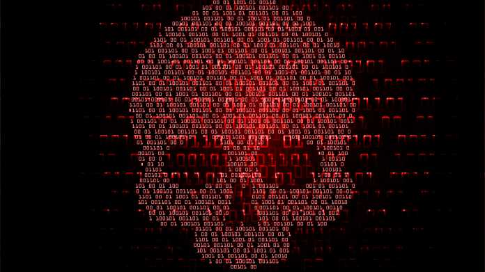 Cyber,Hacker,Attack,Background,,Skull,Vector