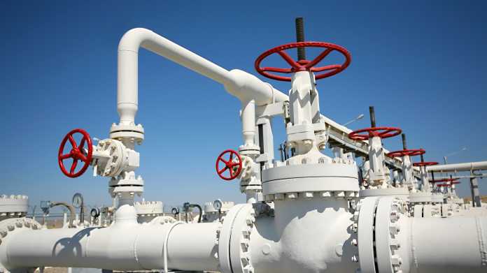 Gas,Tap,With,Pipeline,System,At,Natural,Gas,Station.,Industry,