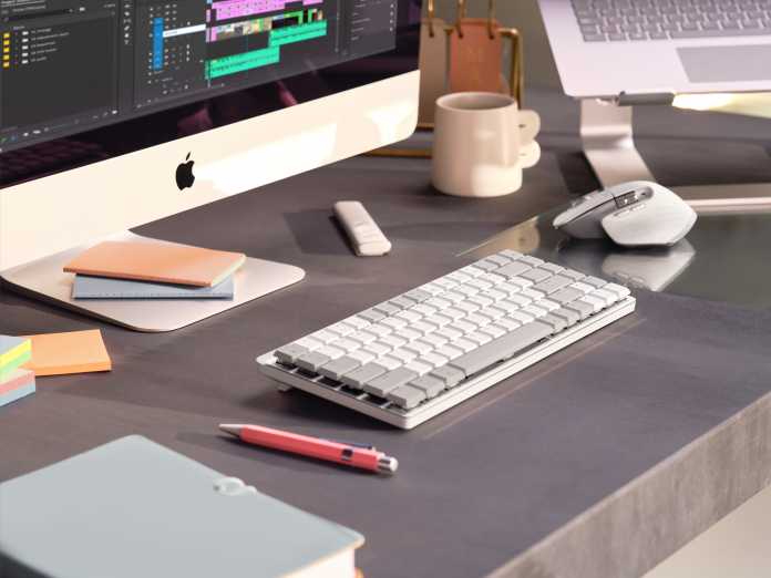 Die Tastatur MX Mechanical Mini for Mac und die Maus MX Master 3S for Mac im Einsatz.