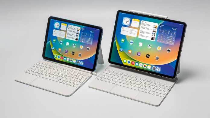 iPad 10 neben iPad Pro 2022 
