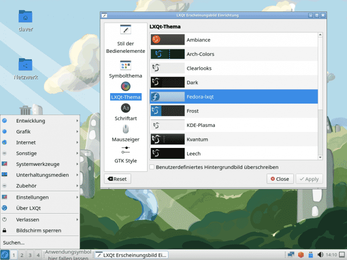 Fedora 37 mit LXQT-Desktop
