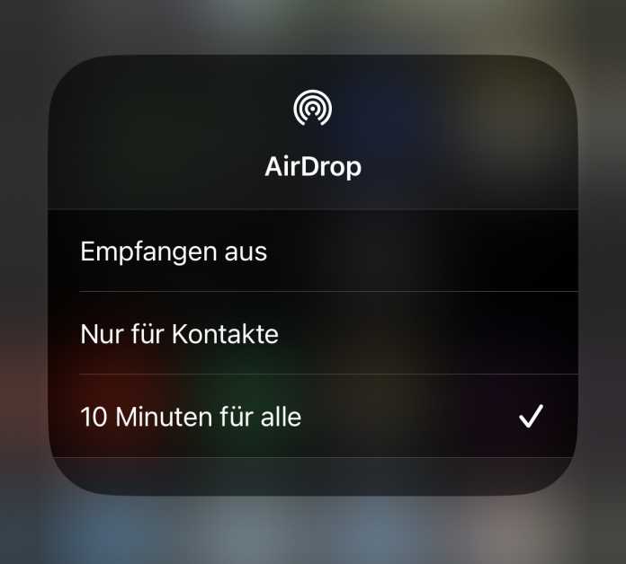 AirDrop in iOS 16.2