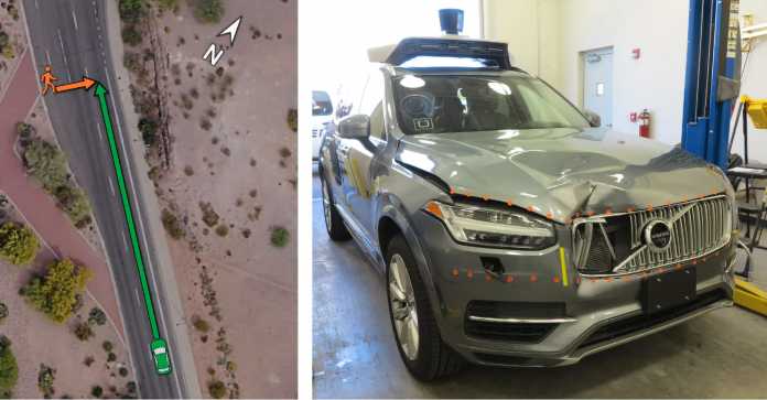 Ein autonom agierendes Test-SUV mit Uber-Technik tötete 2018 eine Fußgängerin. Der Unfall löste bei der Staatsregierung von Arizona, die ihr Land zunächst für die Erprobung vollautomatischer Fahrzeuge angepriesen hatte, ein Umdenken aus und führte zu repressiveren Gesetzen., National Transportation Safety Board (NTSB)