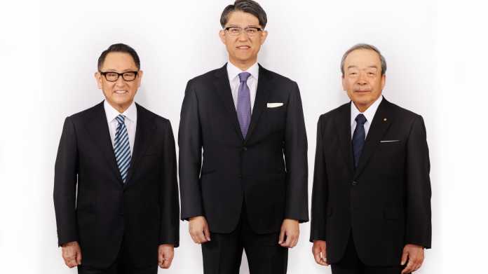 Akio Toyoda, Koji Sato und Takeshi Uchiyamada
