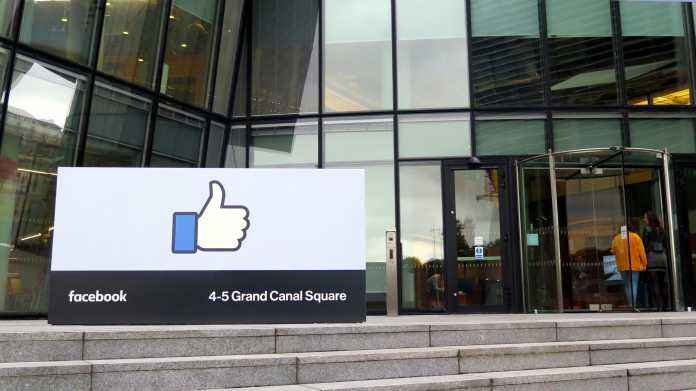 Eingang zu Facebooks Europa-Zentrale in Irland