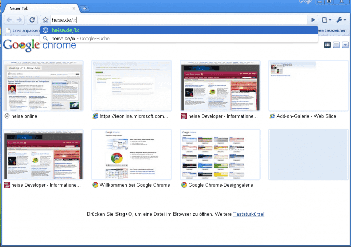 Screenshot von Chrome