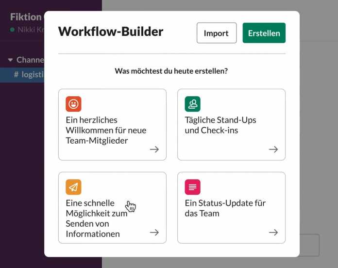 Der Workflow Builder hilft dabei, tägliche Aufgaben in Slack zu automatisieren.