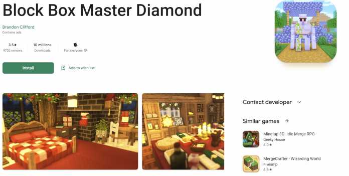 Screenshot Google Play von Block Box Master Diamond