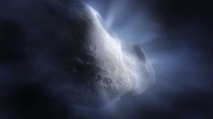 Ein von Gaswolken eingehüllter Kometenkern