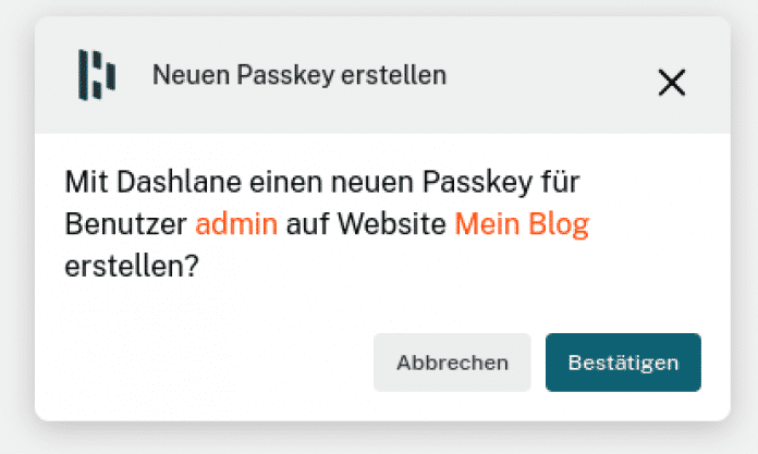 Auch manche Passwortmanager wie Dashlane können bereits Passkeys speichern., 