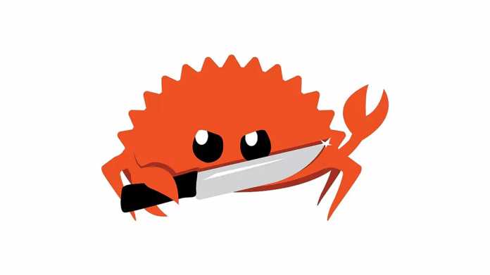 Angelehnt an das inoffizielle Rust-Maskottchen Ferris hat Crablang eine Krabbe mit Messer als Logo. , Crablang.org