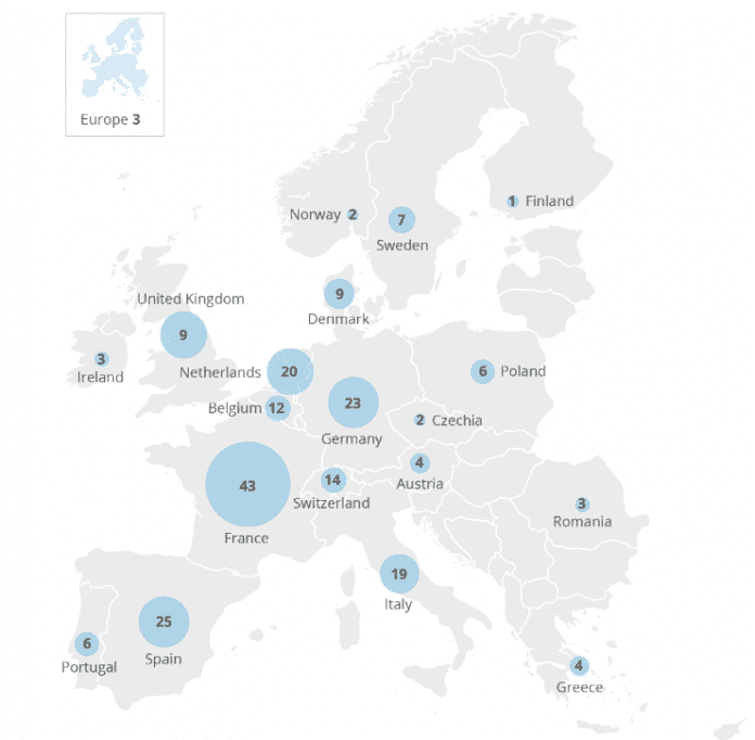 Karte mit Vorfällen in der EU