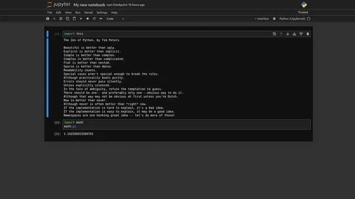 Das JupyterLab Dark Theme lässt sich in Jupyter Notebook 7.0 standardmäßig verwenden.