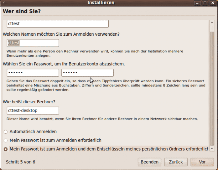 Ubuntu 9.10 screenshot ecryptfs